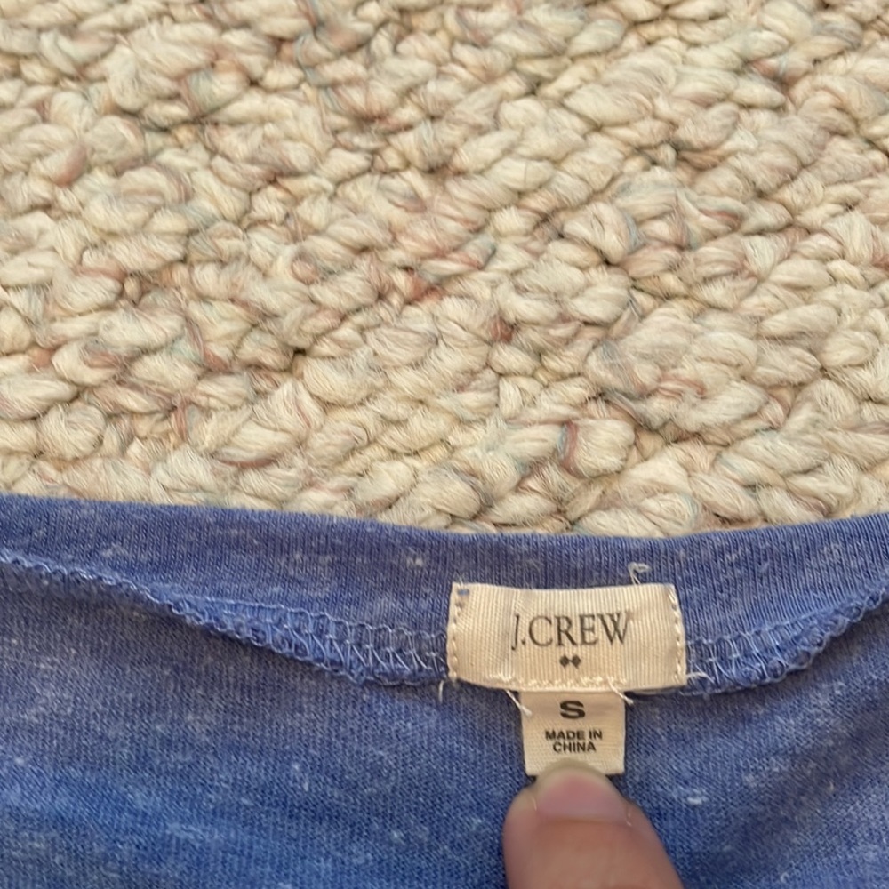 J. Crew blue short sleeve tee shirt top - Picture 2 of 8